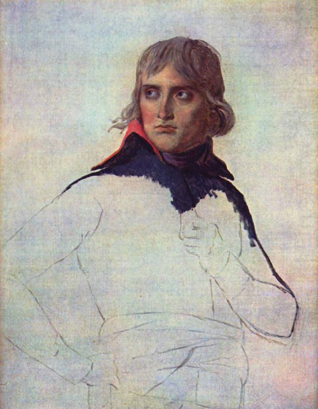 Jacques-Louis David Unfinished portrait of General Bonaparte china oil painting image